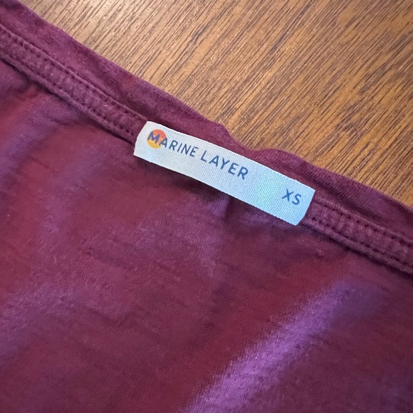 Marine Layer Burgundy Tee - Picture 4 of 9